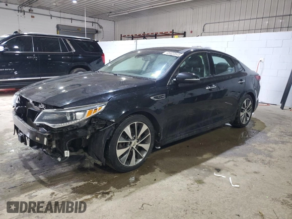 2016 Kia Optima SX Turbo with VIN 5XXGW4L28GG050137, listed as a Copart auction lot 45920845 with 90,664 mi miles and Salvage Title. Bid and sale history available at carsss.com. Image 1.