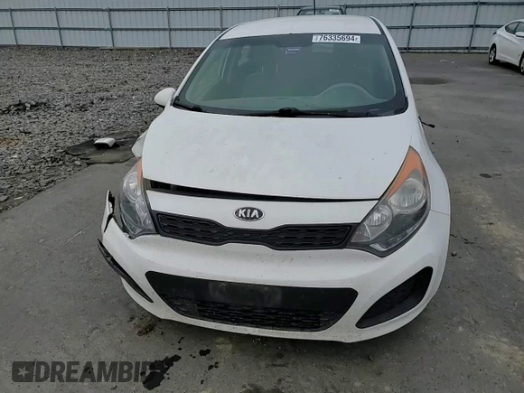 2014 Kia Rio LX with VIN KNADM5A39E6354838, listed as a Copart auction lot 76335694 with 148,265 mi miles and Salvage Title. Bid and sale history available at carsss.com. Image 11.