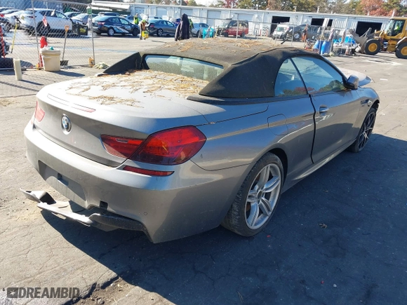 2015 BMW M6 with VIN WBSLZ9C57FD651313, listed as a IAAI auction lot 37867051 with 45,132 mi miles. Bid and sale history available at carsss.com. Image 4.