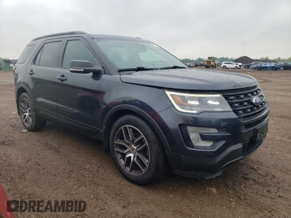 2017 Ford Explorer Sport with VIN 1FM5K8GT1HGC36590, listed as a Copart auction lot 57903645 with 117,237 mi miles and Salvage title. Bid and sale history available at DreamBid. Image 4.