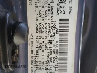 2004 Toyota 4Runner SR5 с VIN JTEZU14RX48010628, выставлен на аукционе Copart как лот 60250795 с пробегом 346 581 миль миль и Списание • Salvage title. История ставок и продаж доступна на DreamBid. Изображение 13.