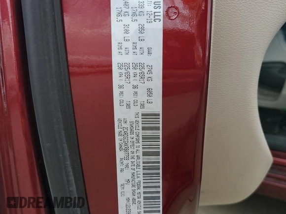 2019 Dodge Grand Caravan SXT with VIN 2C4RDGCGXKR807759, listed as a Copart auction lot 74947354 with Not Provided miles and Salvage Title. Bid and sale history available at DreamBid. Image 14.
