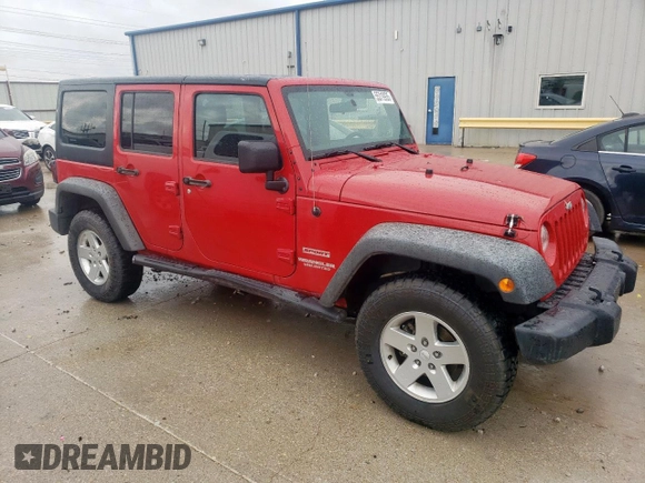 2012 Jeep Wrangler Unlimited Sport with VIN 1C4BJWDG9CL152362, listed as a Copart auction lot 55319935 with 84,641 mi miles and Salvage title. Bid and sale history available at DreamBid. Image 4.