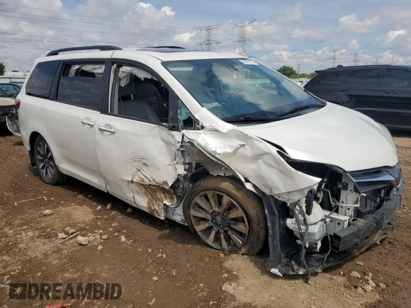 2019 Toyota Sienna XLE with VIN 5TDDZ3DC2KS210712, listed as a Copart auction lot 58591235 with Not provided miles and Salvage title. Bid and sale history available at DreamBid. Image 4.