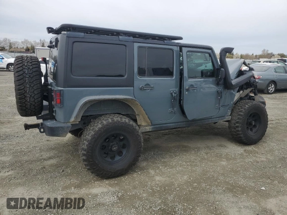 2015 Jeep Wrangler Unlimited Rubicon with VIN 1C4BJWFG7FL674201, listed as a Copart auction lot 49466455 with 0 mi miles and Salvage Title. Bid and sale history available at carsss.com. Image 3.