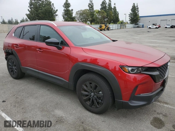 2025 Mazda CX-50 S Select with VIN 7MMVABAM2SN324024, listed as a Copart auction lot 52967905 with 4,065 mi miles and Salvage Title. Bid and sale history available at DreamBid. Image 4.