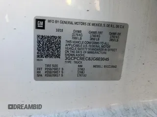 2018 Chevrolet Silverado 1500 LT with VIN 3GCPCREC8JG603045, listed as a Copart auction lot 50166665 with 96,324 mi miles and Salvage Title. Bid and sale history available at DreamBid. Image 12.