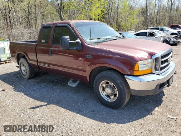 2000 Ford F-250 XL with VIN 1FTNX20F5YED86494, listed as a Copart auction lot 54193495 with 551,488 mi miles and Salvage title. Bid and sale history available at DreamBid. Image 4.