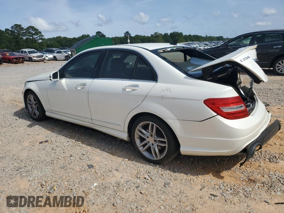 2014 Mercedes-Benz C 250 Sport with VIN WDDGF4HB5EG193499, listed as a Copart auction lot 56962835 with 182,547 mi miles and Salvage title. Bid and sale history available at DreamBid. Image 2.
