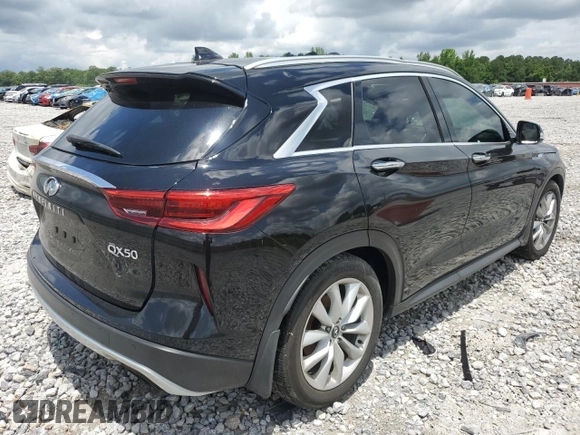 2019 Infiniti QX50 Essential with VIN 3PCAJ5M33KF116266, listed as a Copart auction lot 59537885 with 88,660 mi miles and Salvage title. Bid and sale history available at DreamBid. Image 3.