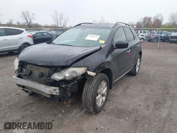 2012 Nissan Murano SV with VIN JN8AZ1MW5CW210081, listed as a IAAI auction lot 42081443 with 185,143 mi miles and . Bid and sale history available at carsss.com. Image 2.