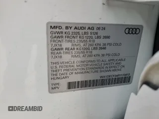 2024 Audi Q3 S line Premium with VIN WA1DECF34R1170613, listed as a Copart auction lot 41694995 with 8,994 mi miles and Salvage Title. Bid and sale history available at carsss.com. Image 15.