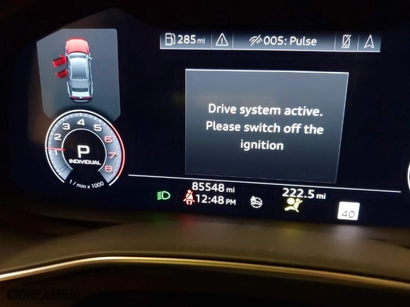 2020 Audi A7 Premium Plus with VIN WAUR2AF28LN043392, listed as a IAAI auction lot 41593680 with 85,548 mi miles. Bid and sale history available at carsss.com. Image 16.