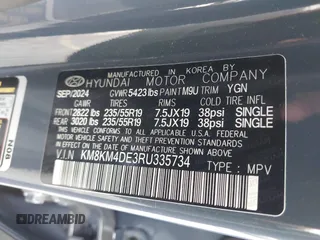 2024 Hyundai Ioniq 5 SE z VIN KM8KM4DE3RU335734, wystawiony jako IAAI lot #41657647 z przebiegiem 445 mil mil oraz . Historia ofert i sprzedaży dostępna na DreamBid. Obrazek 9.