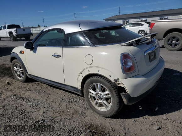 2012 MINI Cooper Coupe with VIN WMWSX1C58CT300032, listed as a Copart auction lot 72469764 with 0 mi miles and Clean Title. Bid and sale history available at carsss.com. Image 2.