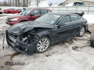 2018 Audi A5 Sportback Premium z VIN WAUANCF58JA057825, wystawiony jako Copart lot #48391045 z przebiegiem 49 103 mil mil oraz Szkody całkowita. Historia ofert i sprzedaży dostępna na DreamBid. Obrazek 1.