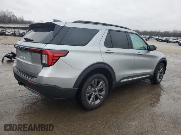2025 Ford Explorer Active with VIN 1FMUK8DH0SGA67844, listed as a Copart auction lot 43166895 with 1,619 mi miles and Salvage Title. Bid and sale history available at carsss.com. Image 3.