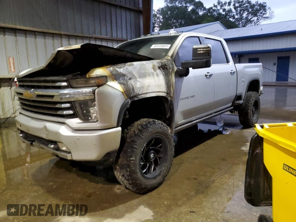 2022 Chevrolet Silverado 3500HD High Country with VIN 2GC4YVEY7N1210452, listed as a Copart auction lot 80449804 with 0 mi miles and Salvage Title. Bid and sale history available at carsss.com. Image 1.