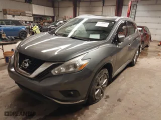 2017 Nissan Murano SL with VIN 5N1AZ2MH2HN180971, listed as a IAAI auction lot 41545819 with 95,037 mi miles. Bid and sale history available at carsss.com. Image 2.