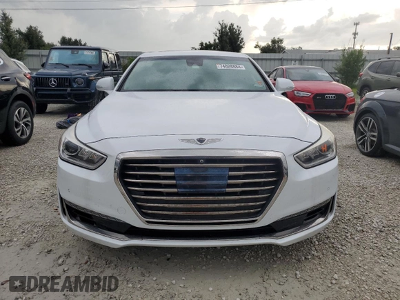 2018 Genesis G90 Ultimate with VIN KMHG54JH3JU043703, listed as a Copart auction lot 74028884 with Not Provided miles and Salvage Title. Bid and sale history available at DreamBid. Image 5.