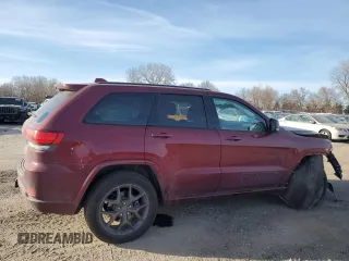 2021 Jeep Grand Cherokee 80th Anniversary with VIN 1C4RJFBG2MC842702, listed as a Copart auction lot 48714935 with 48,032 mi miles and Salvage Title. Bid and sale history available at carsss.com. Image 3.