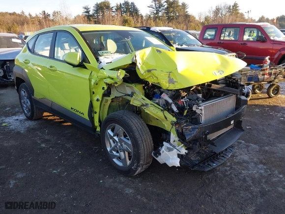 2024 Hyundai Kona SE with VIN KM8HACAB9RU075346, listed as a IAAI auction lot 41411235 with NaN miles. Bid and sale history available at carsss.com. Image 1.