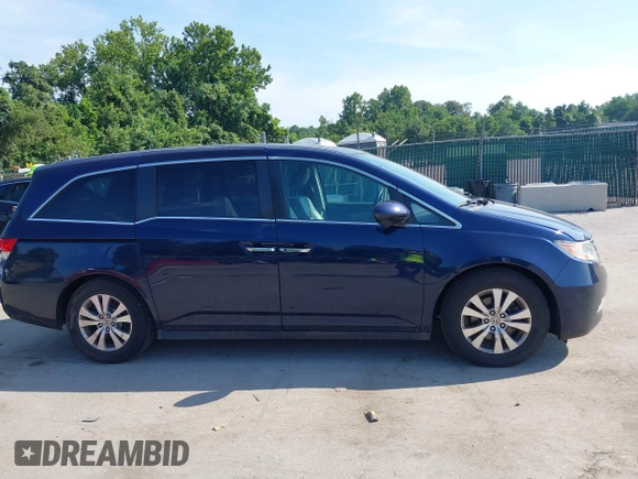 2014 Honda Odyssey EX-L with VIN 5FNRL5H68EB082413, listed as a IAAI auction lot 42860298 with 176,874 mi miles and . Bid and sale history available at DreamBid. Image 13.