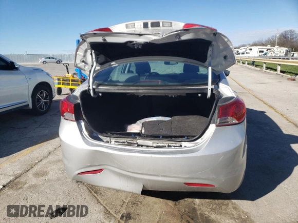 2013 Hyundai Elantra Limited with VIN KMHDH4AE5DU598740, listed as a Copart auction lot 50523365 with 138,411 mi miles and Salvage Title. Bid and sale history available at carsss.com. Image 6.