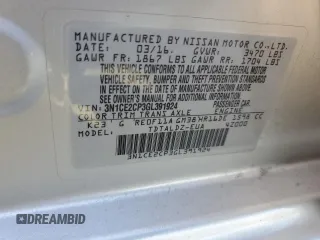2016 Nissan Note S Plus with VIN 3N1CE2CP3GL391924, listed as a Copart auction lot 41749575 with 93,043 mi miles and Clean Title. Bid and sale history available at DreamBid. Image 13.