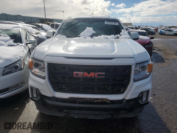 2021 GMC Canyon 4WD Elevation with VIN 1GTG6CENXM1289987, listed as a Copart auction lot 79754104 with 41,123 mi miles and Salvage Title. Bid and sale history available at carsss.com. Image 5.