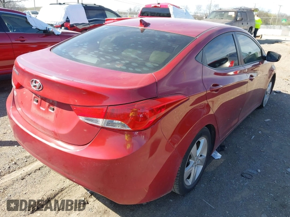 2013 Hyundai Elantra GLS with VIN KMHDH4AE4DU527562, listed as a IAAI auction lot 41848081 with 59,783 mi miles and . Bid and sale history available at DreamBid. Image 4.