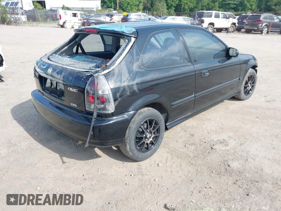 1998 Honda Civic CX with VIN 2HGEJ6321WH112881, listed as a IAAI auction lot 39855441 with 197,139 mi miles. Bid and sale history available at carsss.com. Image 4.