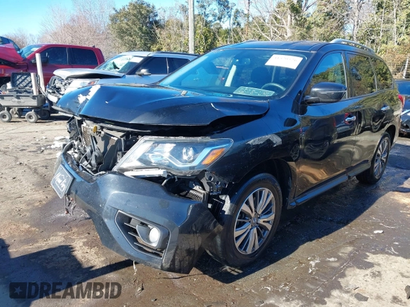 2019 Nissan Pathfinder S with VIN 5N1DR2MM2KC617509, listed as a IAAI auction lot 41320526 with 72,178 mi miles and . Bid and sale history available at DreamBid. Image 17.