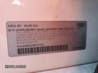 2016 Audi A8 L 4.0T Sport with VIN WAU43AFD2GN010239, listed as a Copart auction lot 84002294 with 139,364 mi miles and Salvage Title. Bid and sale history available at carsss.com. Image 12.