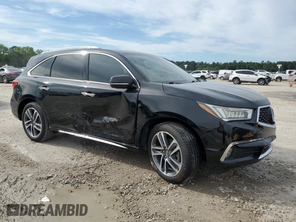 2017 Acura MDX Sport Hybrid w/Advance Pkg with VIN 5FRYD7H77HB000719, listed as a Copart auction lot 48509964 with 103,000 mi miles and Salvage Title. Bid and sale history available at carsss.com. Image 4.