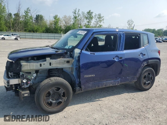 2018 Jeep Renegade Upland with VIN ZACCJBAB2JPJ54207, listed as a Copart auction lot 60516265 with 95,224 mi miles and Salvage title. Bid and sale history available at DreamBid. Image 1.