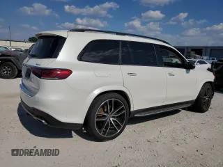 2021 Mercedes-Benz GLS 580 with VIN 4JGFF8GE0MA430227, listed as a Copart auction lot 63178364 with 44,051 mi miles and Salvage Title. Bid and sale history available at DreamBid. Image 3.