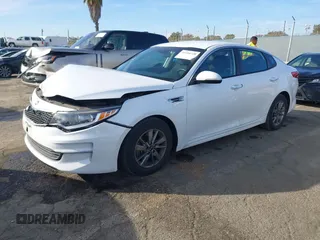 2016 Kia Optima LX Turbo with VIN 5XXGT4L15GG022697, listed as a IAAI auction lot 41410728 with 72,628 mi miles. Bid and sale history available at carsss.com. Image 2.