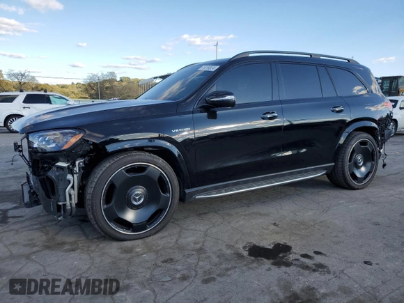 2022 Mercedes-Benz GLS 63 AMG with VIN 4JGFF8KE6NA826302, listed as a Copart auction lot 75299524 with 31,346 mi miles and Salvage Title. Bid and sale history available at DreamBid. Image 1.