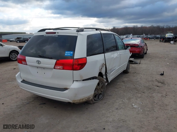 2004 Toyota Sienna LE with VIN 5TDBA23C14S022101, listed as a IAAI auction lot 41879798 with 99,964 mi miles. Bid and sale history available at carsss.com. Image 4.