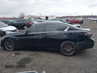 2018 Infiniti Q50 Red Sport 400 with VIN JN1FV7AR4JM481806, listed as a IAAI auction lot 40968949 with 80,924 mi miles and . Bid and sale history available at DreamBid. Image 14.