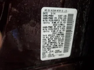 2014 Nissan Murano SL z VIN JN8AZ1MW6EW518217, wystawiony jako Copart lot #57283105 z przebiegiem 119 700 mil mil oraz Szkody całkowita. Historia ofert i sprzedaży dostępna na DreamBid. Obrazek 13.