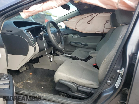 2013 Honda Civic LX with VIN 19XFB2F57DE212202, listed as a Copart auction lot 54188345 with 121,369 mi miles and Salvage Title. Bid and sale history available at DreamBid. Image 7.