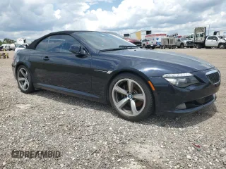 2010 BMW 6 Series 650i with VIN WBAEB5C59AC225342, listed as a Copart auction lot 63996494 with 53,656 mi miles and Salvage Title. Bid and sale history available at carsss.com. Image 4.