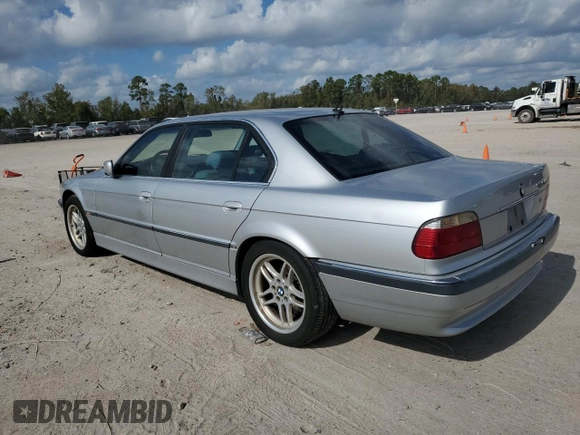 2001 BMW 7 Series 740iL with VIN WBAGH83471DP25381, listed as a Copart auction lot 82476994 with 236,876 mi miles and Clean Title. Bid and sale history available at carsss.com. Image 2.