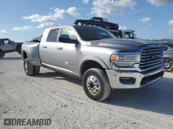 2019 Ram 3500 Longhorn with VIN 3C63RRNL6KG536791, listed as a Copart auction lot 77312014 with 109,985 mi miles and Salvage Title. Bid and sale history available at carsss.com. Image 4.
