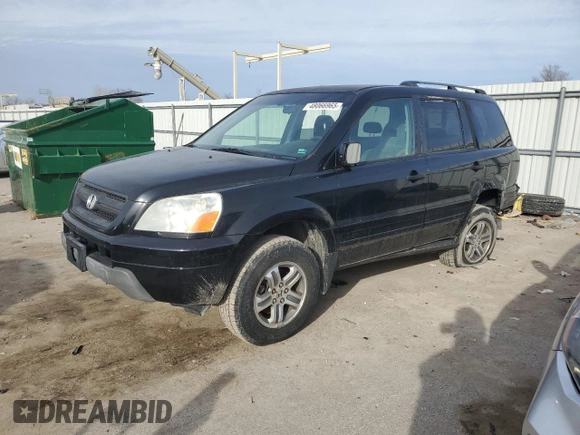 2005 Honda Pilot EX with VIN 5FNYF18425B056027, listed as a Copart auction lot 48066965 with 132,421 mi miles and Salvage Title. Bid and sale history available at carsss.com. Image 1.