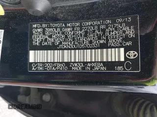 2013 Toyota Prius One z VIN JTDKN3DU1D5702331, wystawiony jako IAAI lot #42467250 z przebiegiem 178 452 mil mil oraz . Historia ofert i sprzedaży dostępna na DreamBid. Obrazek 9.