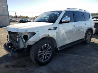 2018 Nissan Armada SL with VIN JN8AY2ND7J9057169, listed as a Copart auction lot 44378475 with 105,848 mi miles and Salvage Title. Bid and sale history available at carsss.com. Image 1.