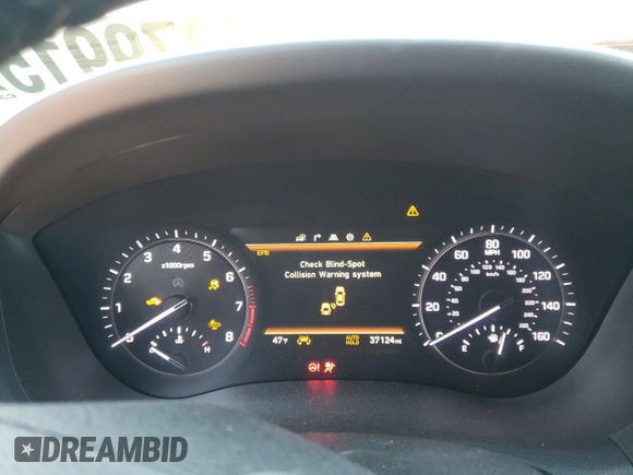 2020 Genesis G80 3.3T Sport with VIN KMTFN4JB1LU339187, listed as a Copart auction lot 46879915 with 37,124 mi miles and Salvage Title. Bid and sale history available at carsss.com. Image 9.